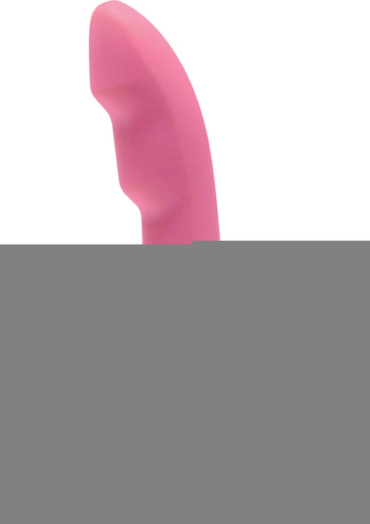 Strap U Ripples Strap-On Compatible Silicone 6.75in Dildo - Pink