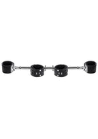 Strict Leather Adjustable Swiveling Spreader Bar with Leather Cuffs