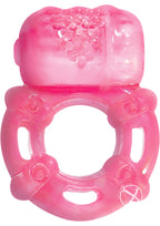 Super Stud Orgasmic Vibrating Silicone Cock Ring Waterproof - Magenta/Pink