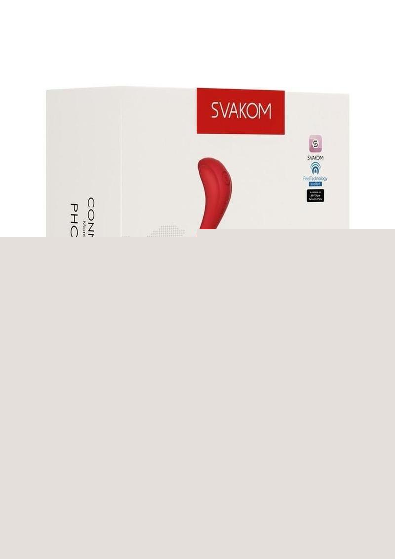 Svakom Phoenix Neo Interactive Rechargeable Silicone Vibrator with Remote Control - Red