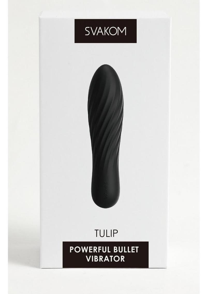Svakom Tulip Rechargeable Silicone Bullet - Black