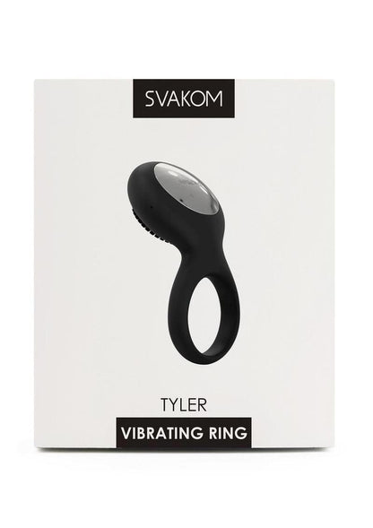 Svakom Tyler Silicone Rechargeable Clitoral Stimulator Couple's Ring - Black