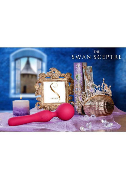 Swan The Swan Sceptre Rechargeable Silicone Dual End Wand Massager