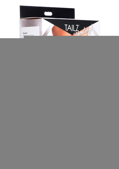 Tailz Vibrating White Fox Tail Slender Anal Plug - White