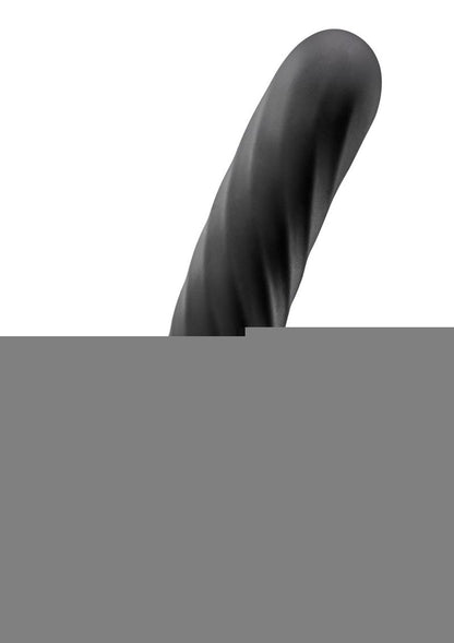 Temptasia Twist Silicone Dildo - Black - Medium - 5.5in