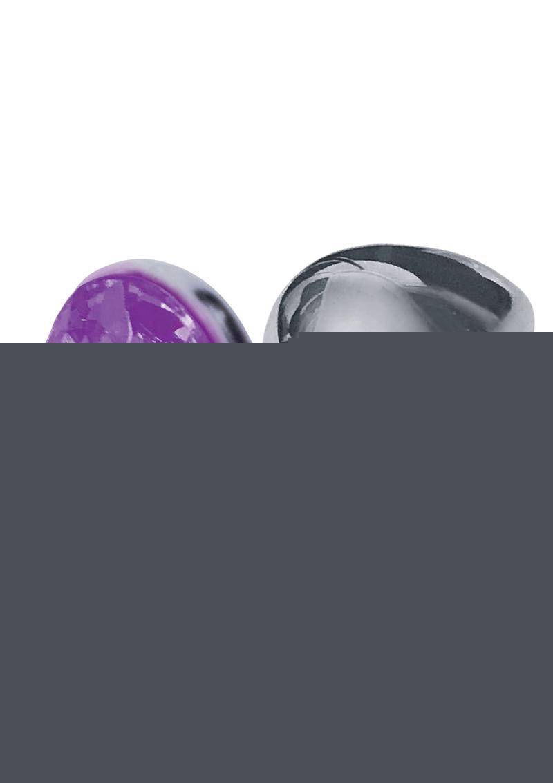 The 9's - The Silver Starter Bejeweled Stainless Steel Plug - Purple/Violet