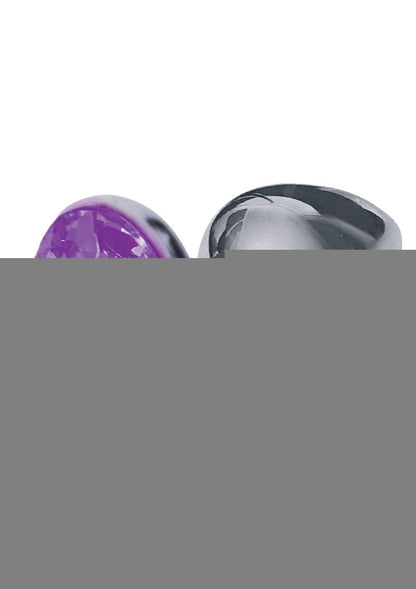 The 9's - The Silver Starter Bejeweled Stainless Steel Plug - Purple/Violet