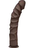 The D Ragin D Ultraskyn Dildo - Black/Chocolate - 10in