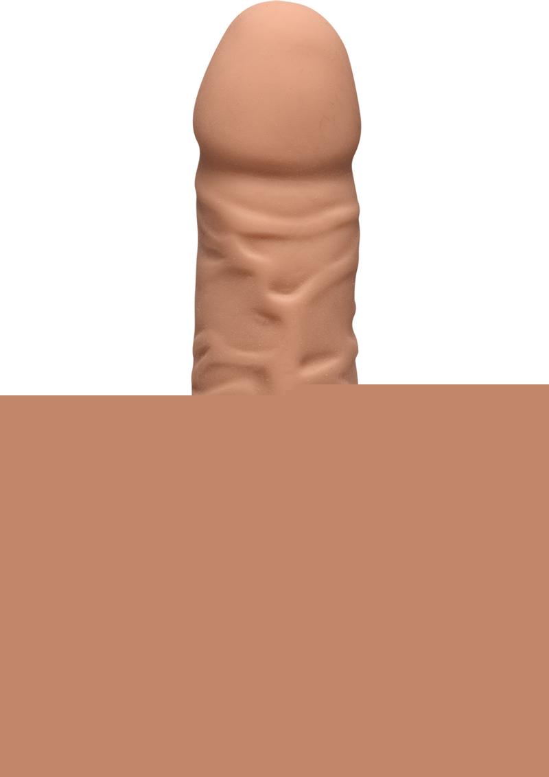 The D Shakin D Ultraskyn Vibrating Dildo - Brown/Caramel - 7in