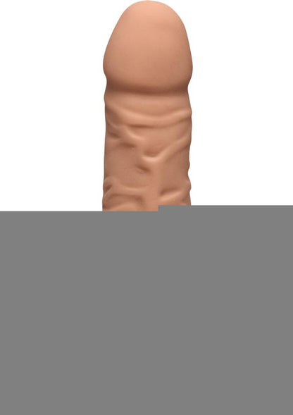 The D Shakin D Ultraskyn Vibrating Dildo - Brown/Caramel - 7in