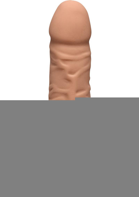 The D Shakin D Ultraskyn Vibrating Dildo - Brown/Caramel - 7in