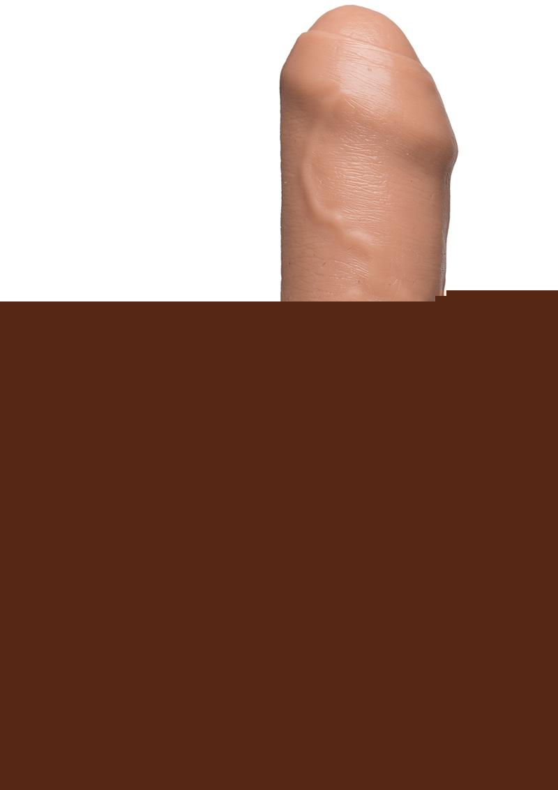 The D Uncut D Firmskyn Dildo with Balls - Flesh/Vanilla - 7in