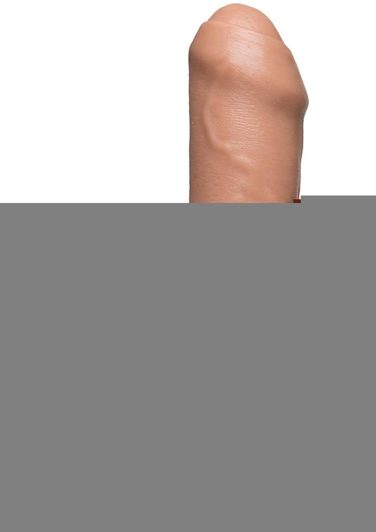 The D Uncut D Firmskyn Dildo with Balls - Flesh/Vanilla - 7in