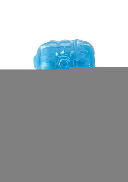 The Macho Erection Keeper Silicone Vibrating Cock Ring - Blue