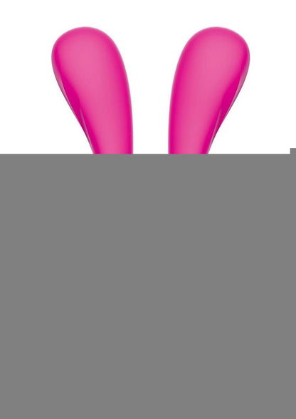 The Ears Plus Rabbit Rechargeable Silicone Stimulator - Hot Pink/Pink
