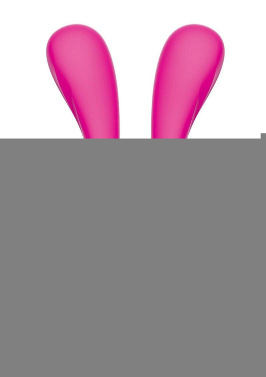 The Ears Plus Rabbit Rechargeable Silicone Stimulator - Hot Pink/Pink