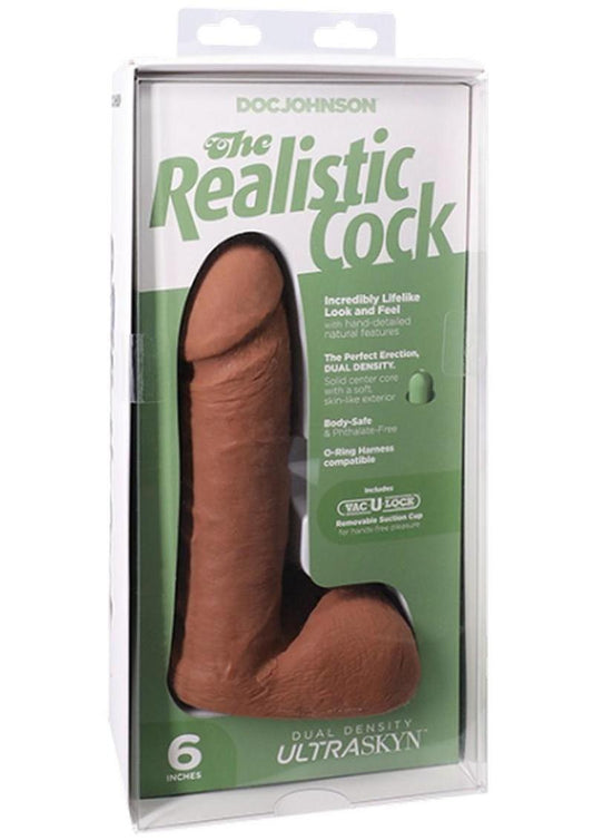The Realistic Cock Ultraskyn Dildo - Caramel - 6in