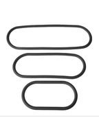 The Xplay Mix Pack Wrap Ring Silicone Slim 6, 9 - Black - 12in - 3 Pack