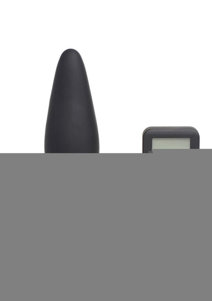 Thunder Plugs 25x Pulsing and Vibrating Rechargeable Silicone Plug with LCD Remote - Black