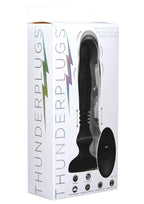 Thunder Plugs Silicone Swelling and Thrusting Plug with Remote Control - Black