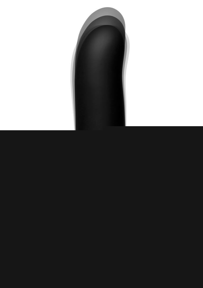 Thunder Plugs Silicone Vibrating and Thrusting Plug with Remote Control - Black