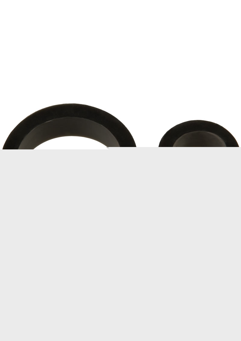 Titanmen Platimum Silicone Cock Rings - Black - 2 Piece Kit