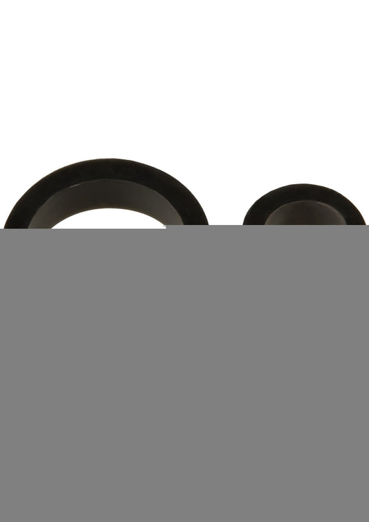 Titanmen Platimum Silicone Cock Rings - Black - 2 Piece Kit