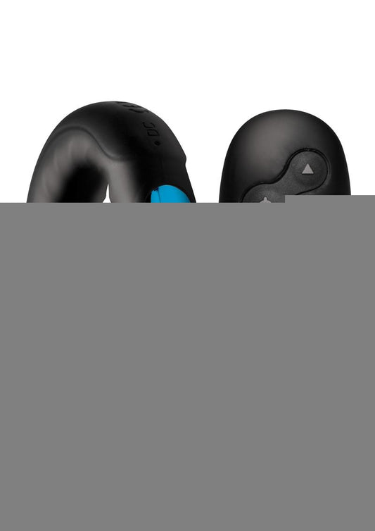 Trinity Men Remote Control 7x Rechargeable Silicone Cock Ring - Black