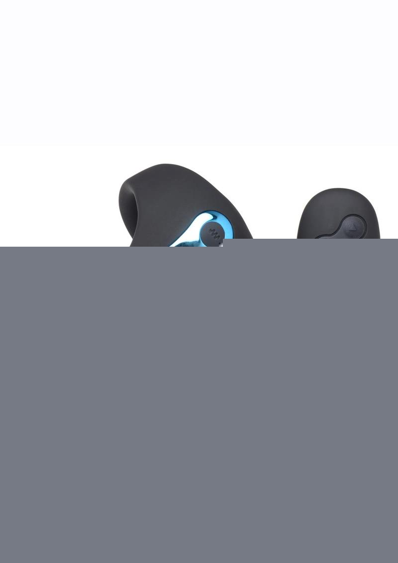 Trinity Men 7x Rechargeable Silicone Cock Ring with Taint Stimulator and Remote Control