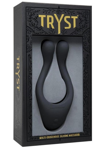 Tryst Rechargeable Multi Erogenous Zone Silicone Massager Waterproof - Black