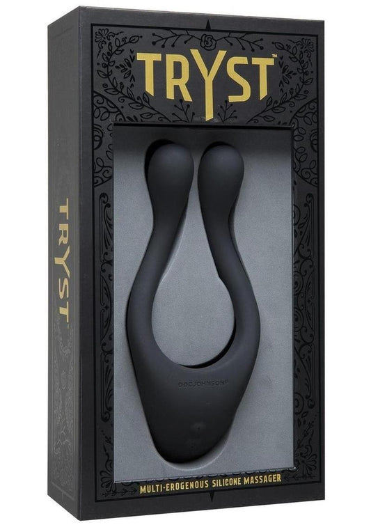 Tryst Rechargeable Multi Erogenous Zone Silicone Massager Waterproof - Black