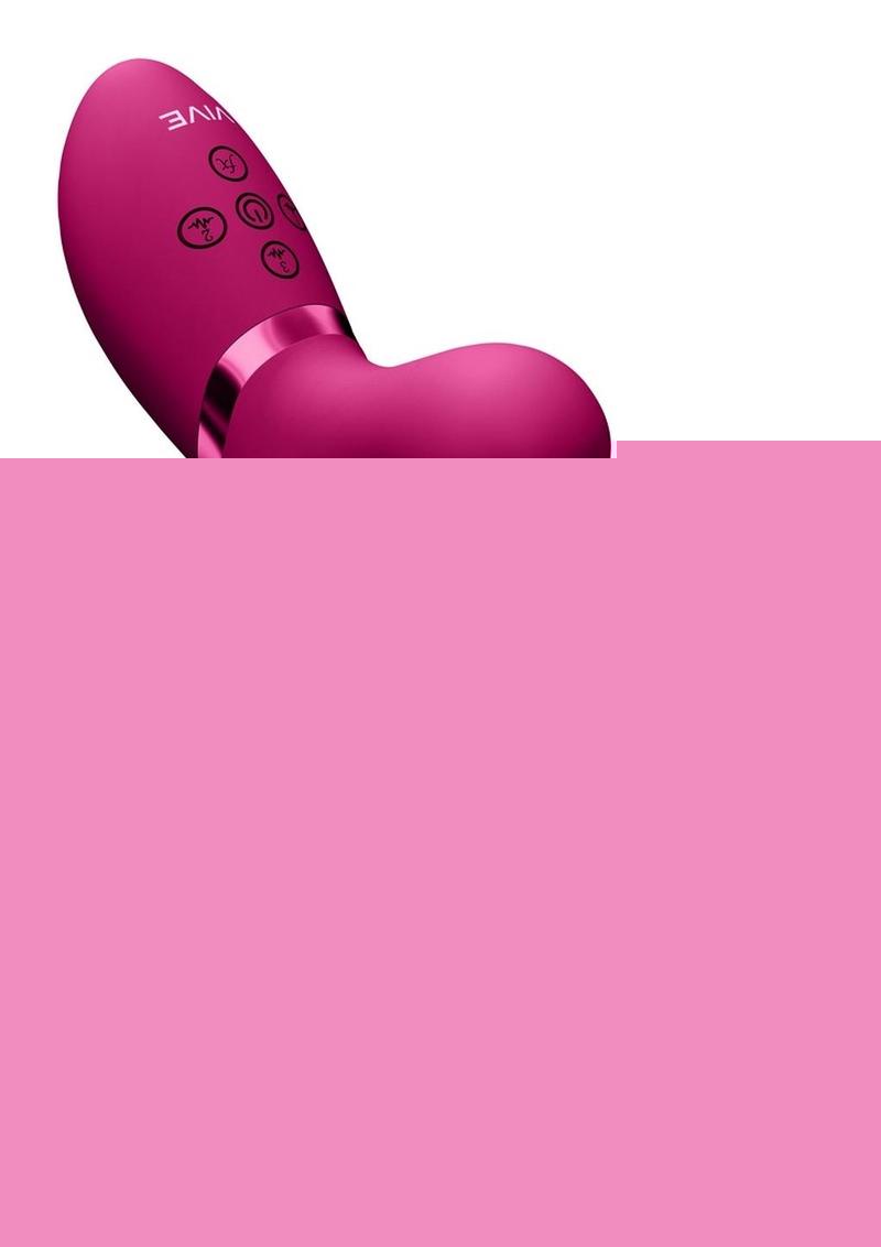 Vive Ena Rechargeable Silicone Triple Motor Thrusting G-Spot with Flapper and Air Wave Clit Stimulation Vibrator