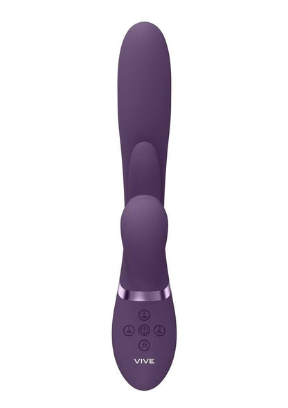 Vive Ena Rechargeable Silicone Triple Motor Thrusting G-Spot with Flapper and Air Wave Clit Stimulation Vibrator