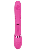 Vive Fiore Silicone Rechargeable Triple Motor G-Spot Air Wave Vibrating and Tapping Flared Clit Stimulator
