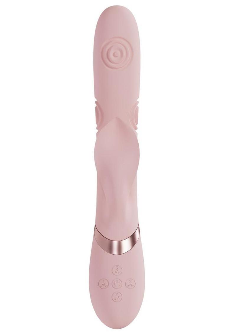 Vive Fronda Rechargeable Silicone Triple Motor G-Spot Vibrating and Tapping Leaf Clit Stimulator