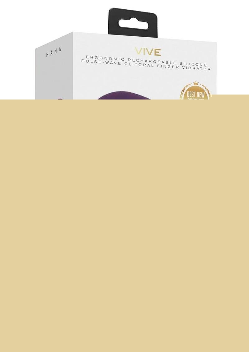 Vive Hana Rechargeable Silicone Pulse Wave Finger Vibrator - Purple