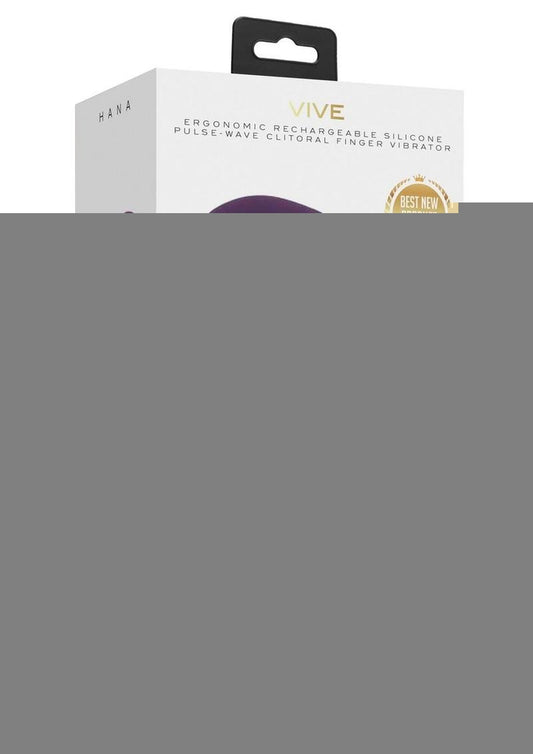 Vive Hana Rechargeable Silicone Pulse Wave Finger Vibrator - Purple