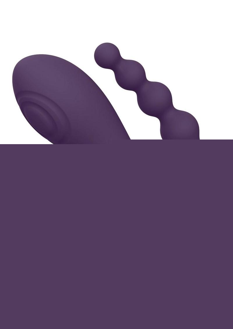 Vive Kata Rechargeable Silicone Pulse Wave and Vibrating Double Penetration Vibrator