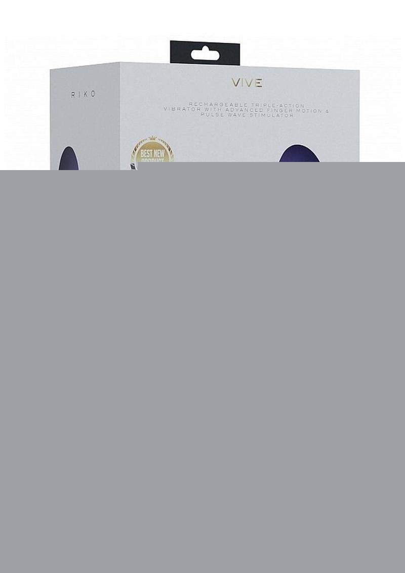 Vive Riko Rechargeable Silicone Triple Motor Thumper with Finger Motion Vibrator - Purple