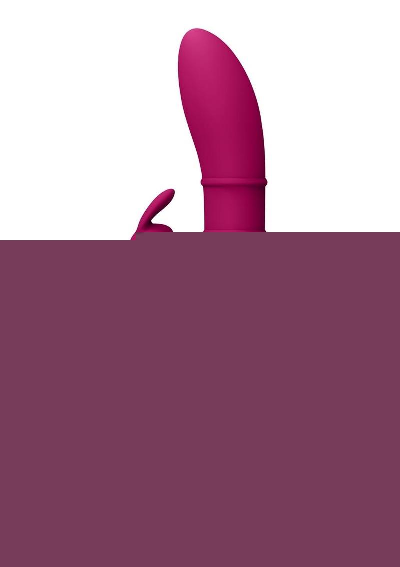 Vive Kura Rechargeable Silicone Triple Motor Up and Down Vibrating Triple Ring Rabbit - Pink