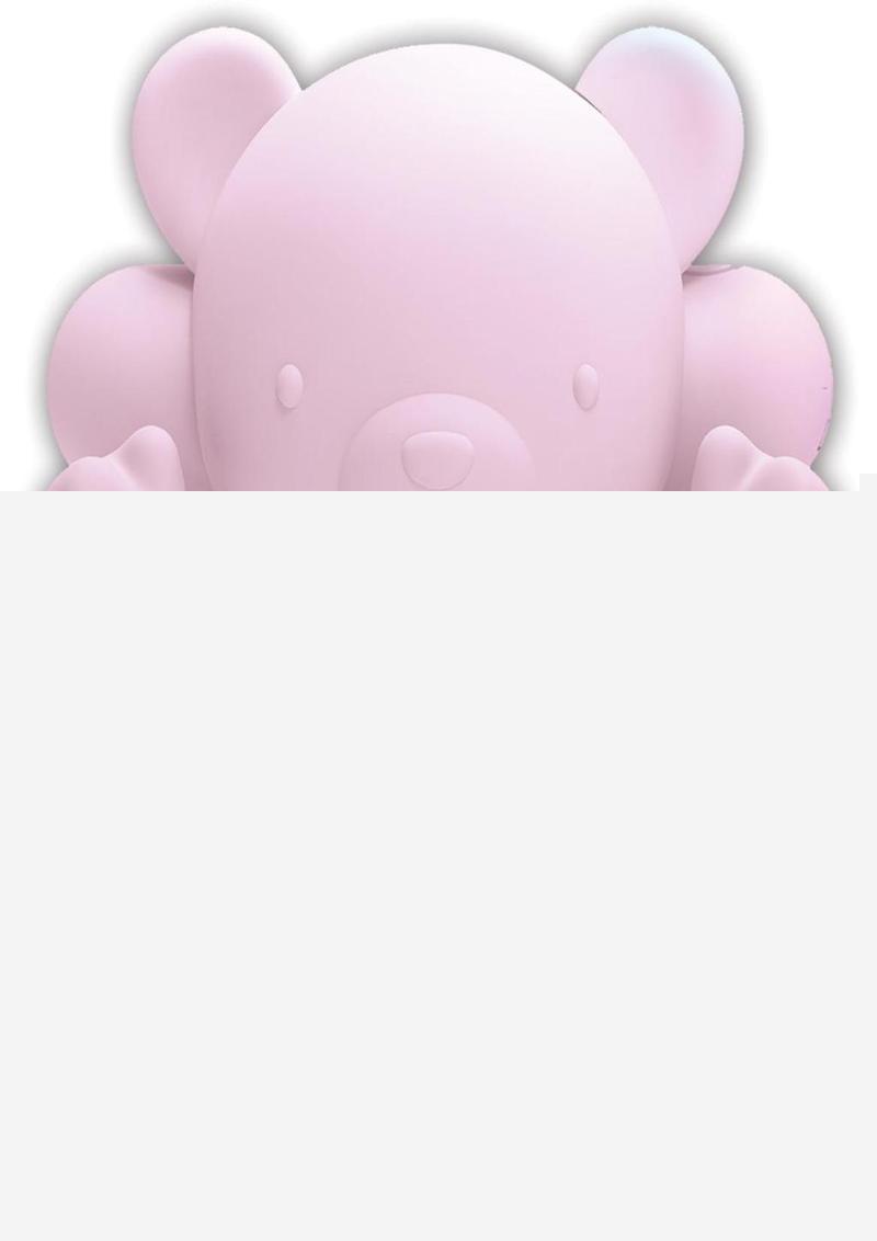 Wet Dreams Bear Hug Rechargeable Silicone Cock Ring - Pink