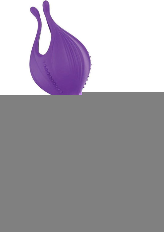 Wet Dreams Clitoral Kiss Flower Pedal Rechargeable Silicone Vibrator - Purple