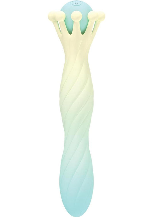 Wet Dreams Crown Jewel Rechargeable Silicone Crown Scepter Vibrating Wand - Multicolor