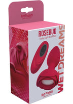 Wet Dreams Rosebud Tushy Light Silicone Butt Plug - Red