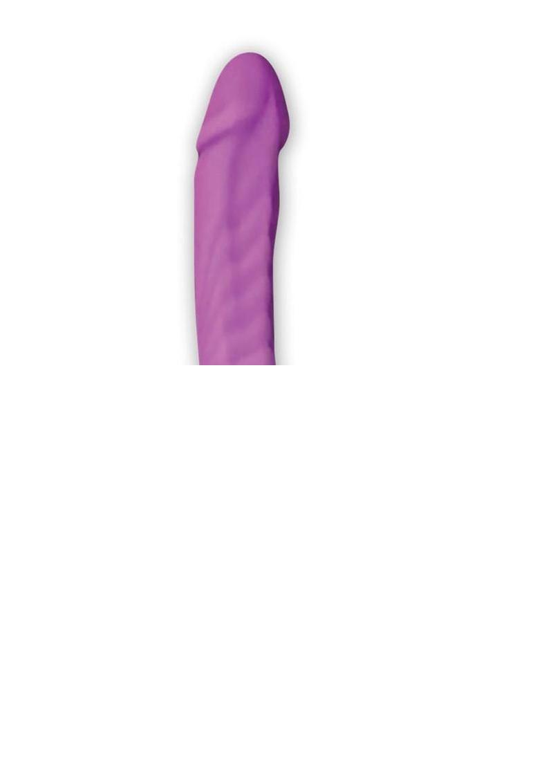 Wet Dreams Slim Dickin Rechargeable Silicone Vibrator with Balls - Lavender/Purple