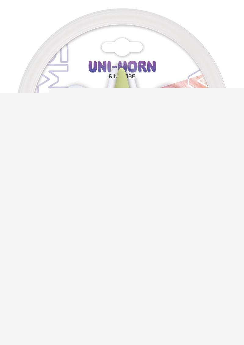 Wet Dreams Uni Horn Rechargeable Silicone Cock Ring - Multicolor