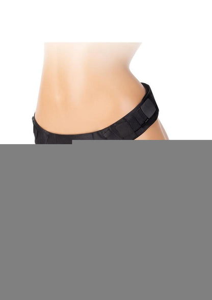 WhipSmart Double Penetration Jock Strap Harness - Black - Plus Size/Queen