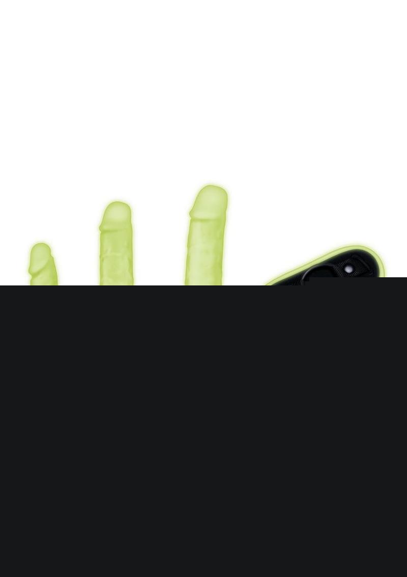 WhipSmart Glow In The Dark Pegging Kit with 6in, 8in and 9in Silicone Dildos - Glow In The Dark/Green - 4 Piece