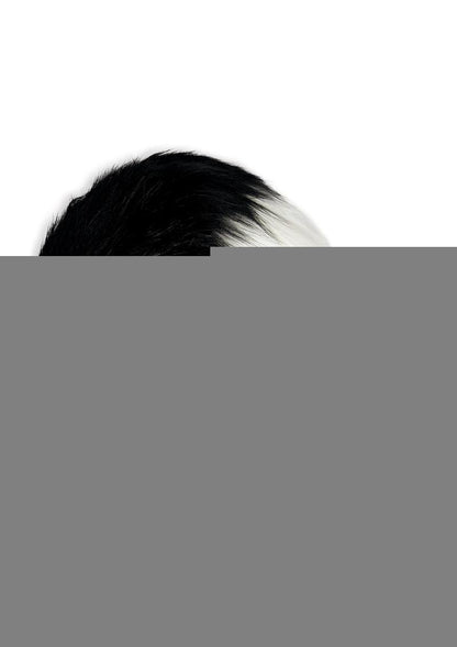 WhipSmart Silicone Remote Plug 3.75in with Fox Tail - Black