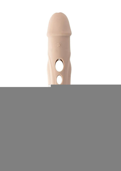 Zero Tolerance Big Boy Extender Rechargeable Silicone Penis Extension with Remote - Vanilla